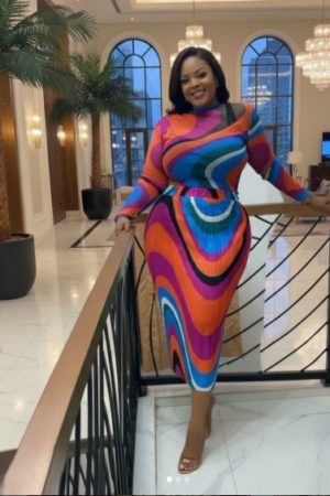 multi coloured mesh and crinkle skirt two piece